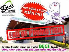 BECI - Học bổng 04 tuần cho 10 học viên Việt Nam đăng ký đầu tiên